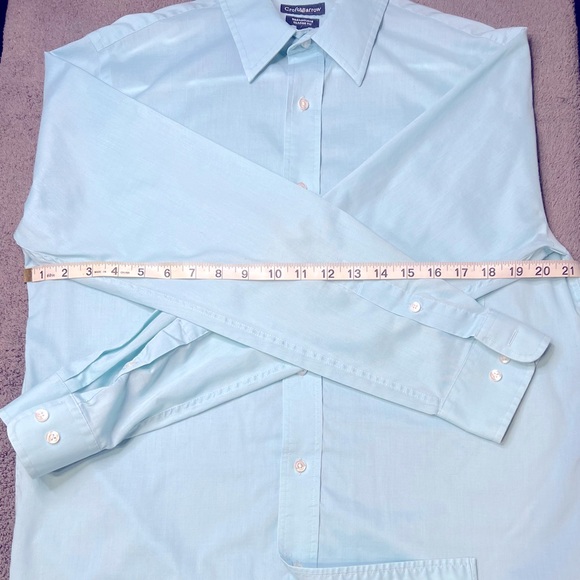 Mens Croft & Barrow Dress Shirt Light Blue (15.5) 34/35 Front Pocket Long Sleeve - Picture 4 of 5